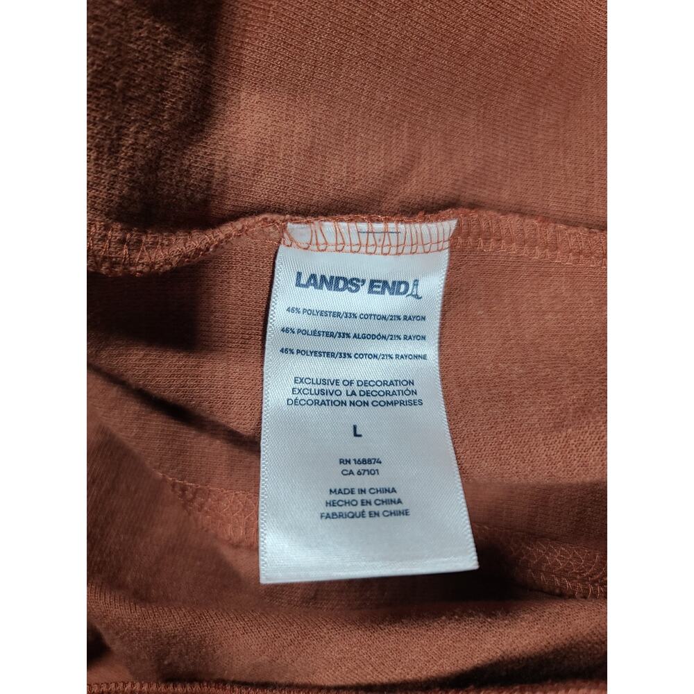 Gorpcore Heritage Classic Lands' End 1/4 zip pullover jacket Size large orange - Picture 7 of 9